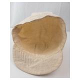 Beige Baker Boy Hat - Cotton Newsboy Cap with Short Brim