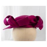 Berkshine Velvet Magenta Turban Headpiece - Ribbon Bow, USA