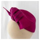 Berkshine Velvet Magenta Turban Headpiece - Ribbon Bow, USA