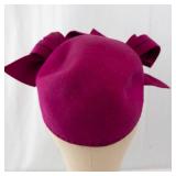 Berkshine Velvet Magenta Turban Headpiece - Ribbon Bow, USA