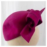 Berkshine Velvet Magenta Turban Headpiece - Ribbon Bow, USA