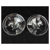 Candlestick Holders - Clear Glass (Lot of 2)