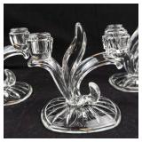 Set of 3 Pressed Plant Botanical Double Arm Candelabras