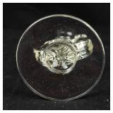 Candlestick Holder - Crystal Lyre Style, Clear Glass