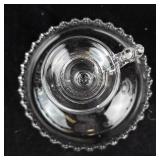 Crystal Glass Beaded-Edge Candlestick Set - 3 Candlestick Holders