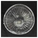 Tall Champagne Flute Glass - Radiating Starburst Base & Faceted Stem