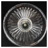 Tall Champagne Flute Glass - Radiating Starburst Base & Faceted Stem