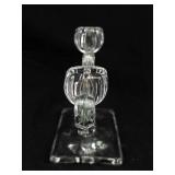 Long 3-Arm Candelabrum with Center Cup - Glass Candle Holder