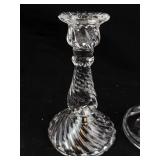 Clear Glass Candlesticks (Lot of 4)