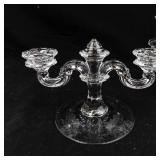 Candelabra Pair - 3-Arm Centerpiece & Fan-Base Candlesticks