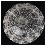 Candy Dish with Lid - Pressed Glass, Starburst Pattern