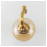 Perfume Atomizer - Vintage Amber Glass with Brass Top on Pedestal Base