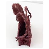 Beaded Net Purse - Mini Decorative Bag with Feather Accent