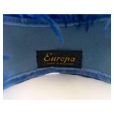 Eurona Blue Feather Fascinator Headpiece - Made in Belgium
