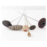 Vintage Hat Pins - Assorted Disk & Bead Heads, 8-11in Length
