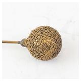 Antique Gold-Tone Hat Pins - 3 Pc Set with Textured Ball Heads