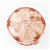 Vintage Pink Depression Glass Tri-Footed Hat Pin Holder