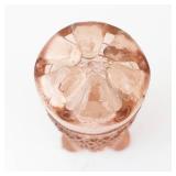 Vintage Pink Depression Glass Tri-Footed Hat Pin Holder