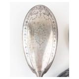 Antique Silverplate Vanity Mirror & Hair Brush Set