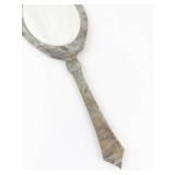 Hand Mirror - Marbled Metal Frame, Oval Glass Mirror