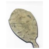 Hand Mirror - Marbled Metal Frame, Oval Glass Mirror