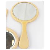 Vanity Mirrors - Beige Handheld, 2 Round & 1 Oval - Set of 3