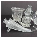 Clear Crystal Glass Decanter, Purfume Ornament Set - Assorted Vessels