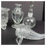 Clear Crystal Glass Decanter, Purfume Ornament Set - Assorted Vessels