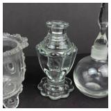 Clear Crystal Glass Decanter, Purfume Ornament Set - Assorted Vessels