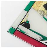 Original Lithograph on Glass- LITHOGRAPHIES ORIGINALES: Woman in Green Hat Glass (Art Nouveau)