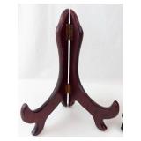 Two Vintage Wooden Display Stands with Curved Feet - Folding Easel/Picture Frame Stands