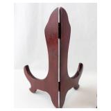 Two Vintage Wooden Display Stands with Curved Feet - Folding Easel/Picture Frame Stands