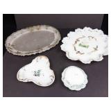 Porcelain Vanity Plates & Ring Holders (Lot of 4)