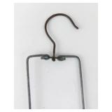Hand-Shaped Metal Wire Glove Hanger With Five Finger Slots - Rust Patina