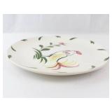 Blue Ridge Hand Painted Plate - Rooster & Floral Motif - Made in USA