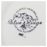 Blue Ridge Hand Painted Plate - Rooster & Floral Motif - Made in USA