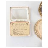 Vintage Gold-Tone Makeup Compacts - 4-Piece Enamel & Mirror Collection