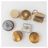 Vintage Gold-Tone Makeup Compacts & Vanity Case Collection (Lot of 7)