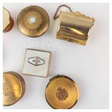 Vintage Gold-Tone Makeup Compacts & Vanity Case Collection (Lot of 7)
