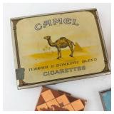 Camel Vintage Cigarette Tin Set - Craven A Virginia Tin, Copper Diamond Box, Turquoise Tin