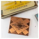 Camel Vintage Cigarette Tin Set - Craven A Virginia Tin, Copper Diamond Box, Turquoise Tin