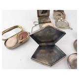 Vintage Silver-Tone 5-Piece Vanity Set - Cigarette Cases & Powder Compacts