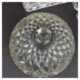 Glassware Collection: Diamond-Pattern Lidded Candy Dish Cover, Flower Bowls, Rectangular Pattern Box Lid