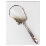Hand Mirror - Vintage Silver-Tone Engraved Handle