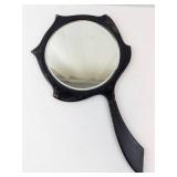 Hand Mirror - Vintage Black Wooden Frame with Round Mirror