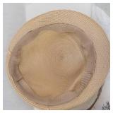 Vintage Hat Trio - Black Velvet Cloche With Veil, Beige Straw Hat, Brown Fur Muff