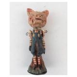 Poliwoggs Primitives Folk Art Pig - Vintage Hand-Painted Figurine