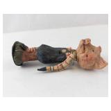 Poliwoggs Primitives Folk Art Pig - Vintage Hand-Painted Figurine