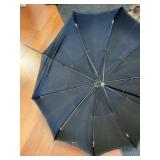Vintage Umbrellas - Assorted Black Canopies with Wooden Handles (Used/Torn)
