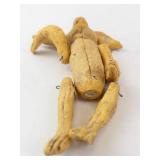 Poliwogg Bunny Figurine - Vintage Yellow Folk Art, Made in China